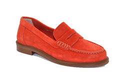 MOCASSINO IN CAMOSCIO SCARLATTO ELSA N252 ROSSO 